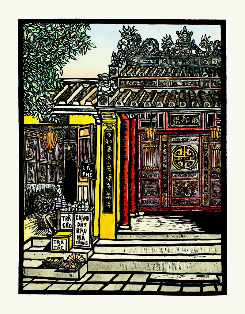 [DGA30002] Tranh 'Cà Phê Chùa'