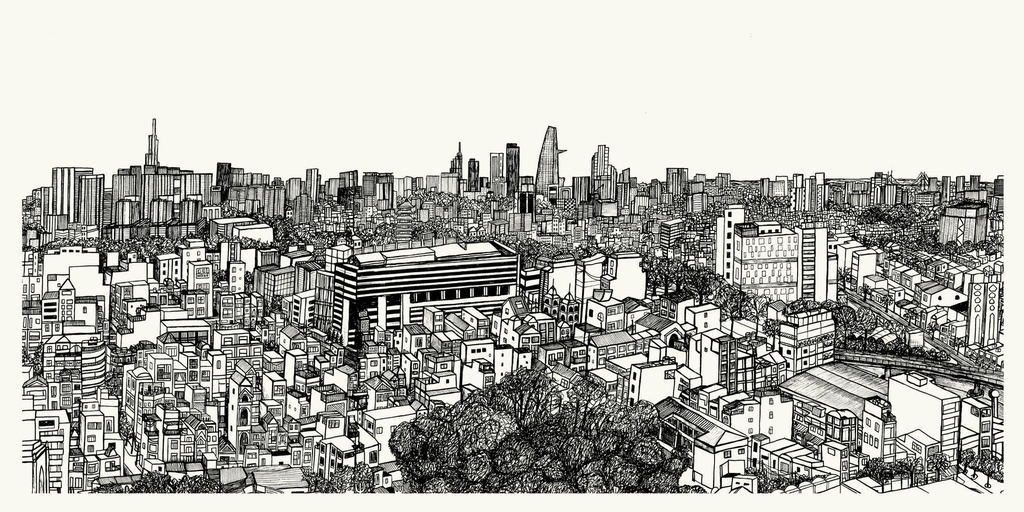 [DGA30005] Tranh 'Skyline 25x50'