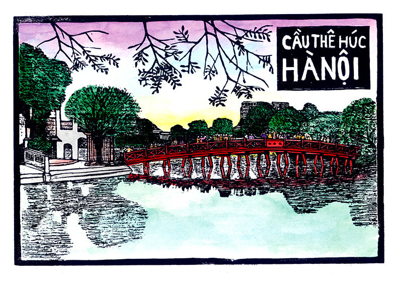 [DGA40003] 'Cau The Huc' The red bridge, Hanoi