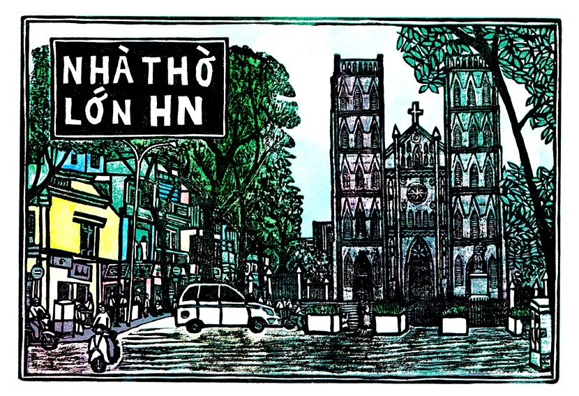 [DGA40006] Tranh 'Nhà Thờ Lớn'