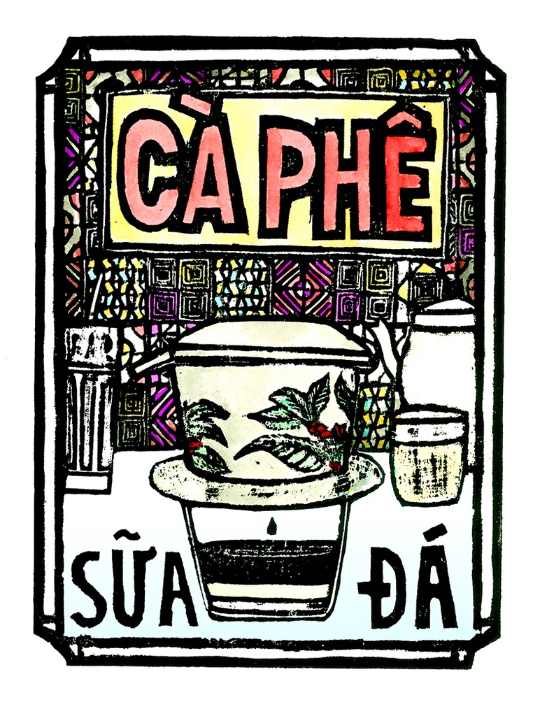 [DGA40011] Tranh 'Cà Phê Sữa Đá'