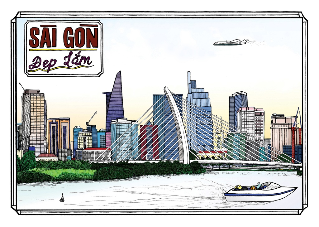 Tranh 'SG Đẹp Lắm A4'