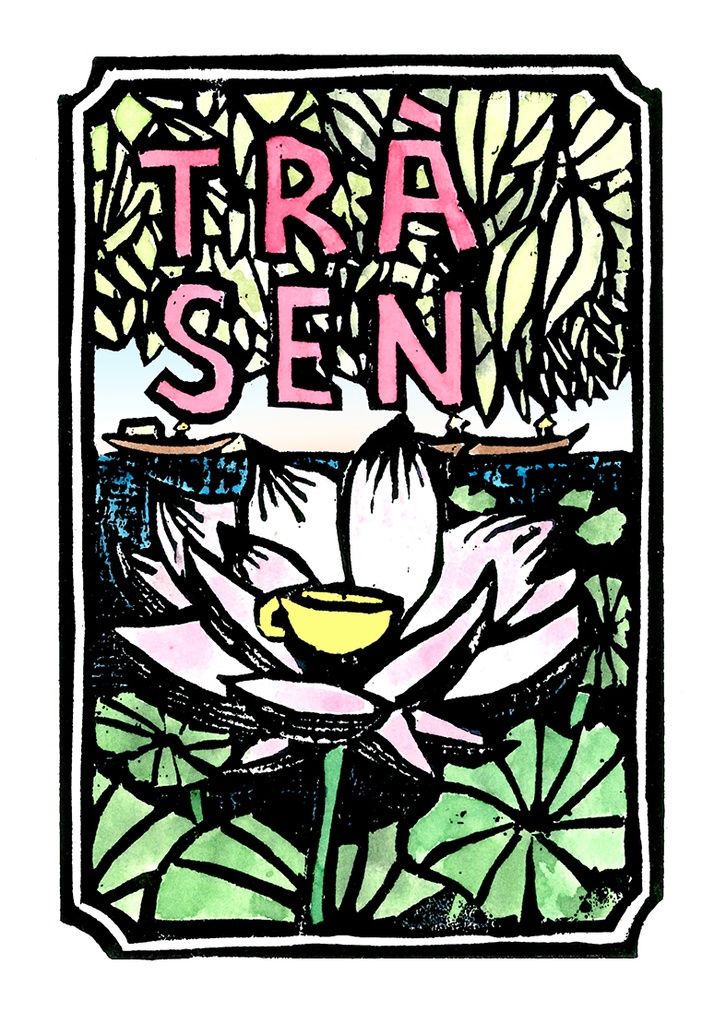 [DGA50017] Tranh 'Trà Sen'