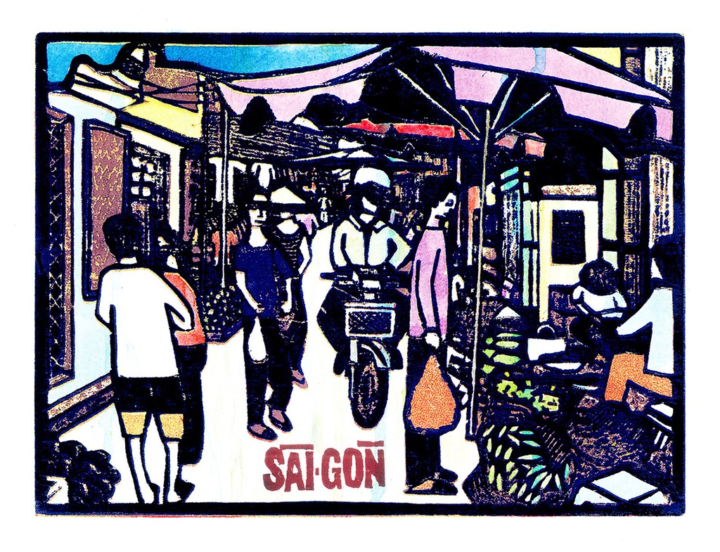 [DGA50018] Tranh 'Hẻm Chợ'