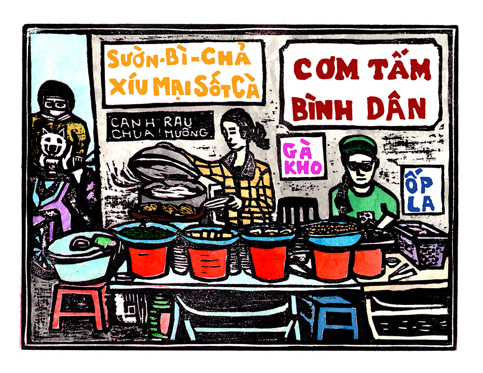 [DGA50020] Tranh 'Cơm Tấm Bình Dân'