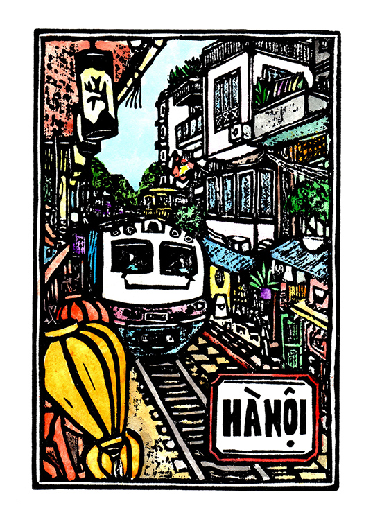 [DGA50024] Tranh 'Đường Tàu'