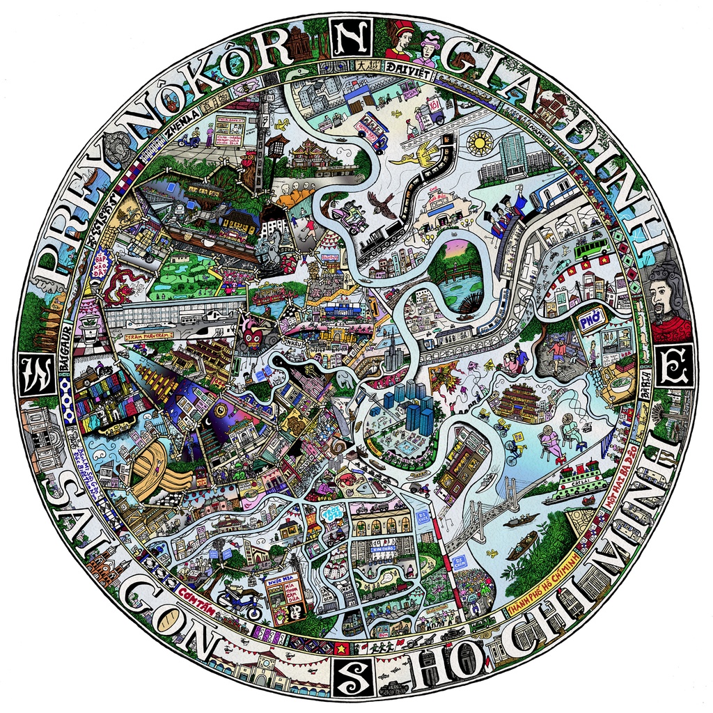 [ILB0006] Tranh 'Sai Gon Compass II'