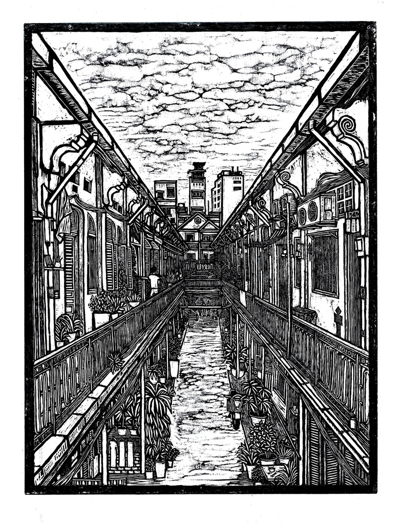 [WBA4031] Hao Sy Phuong Apartments - Woodcut