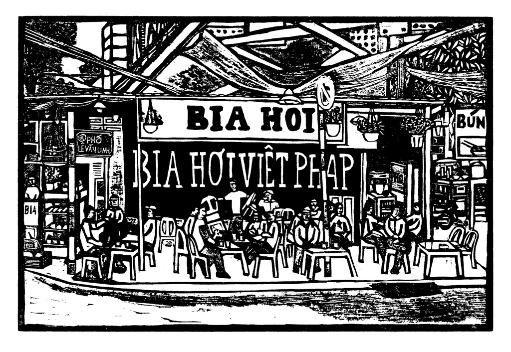 Tranh 'Bia Hoi Ha Noi'