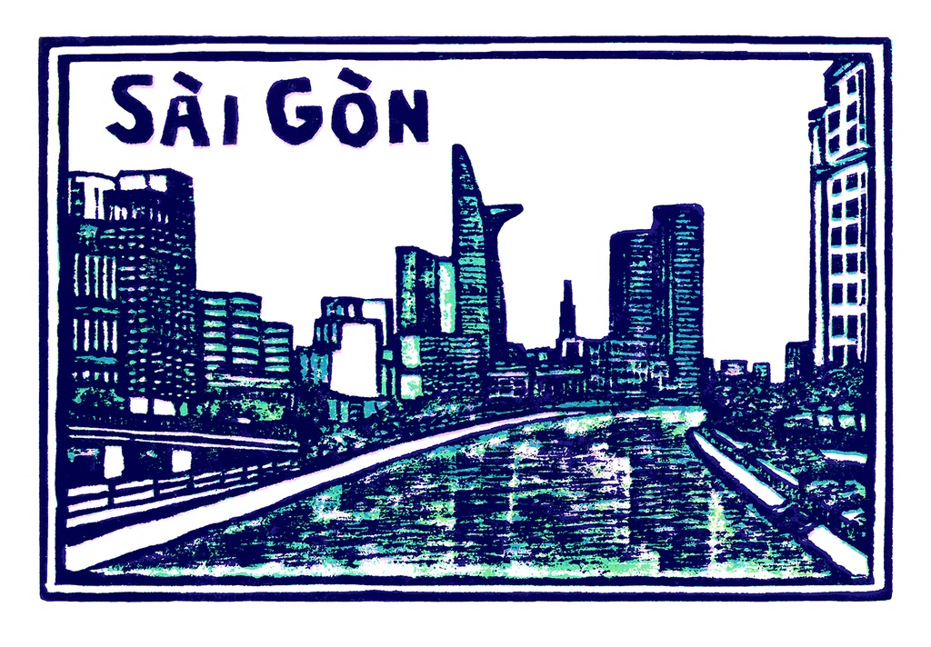[DGA30011] Tranh 'Sai Gon River' (A3)