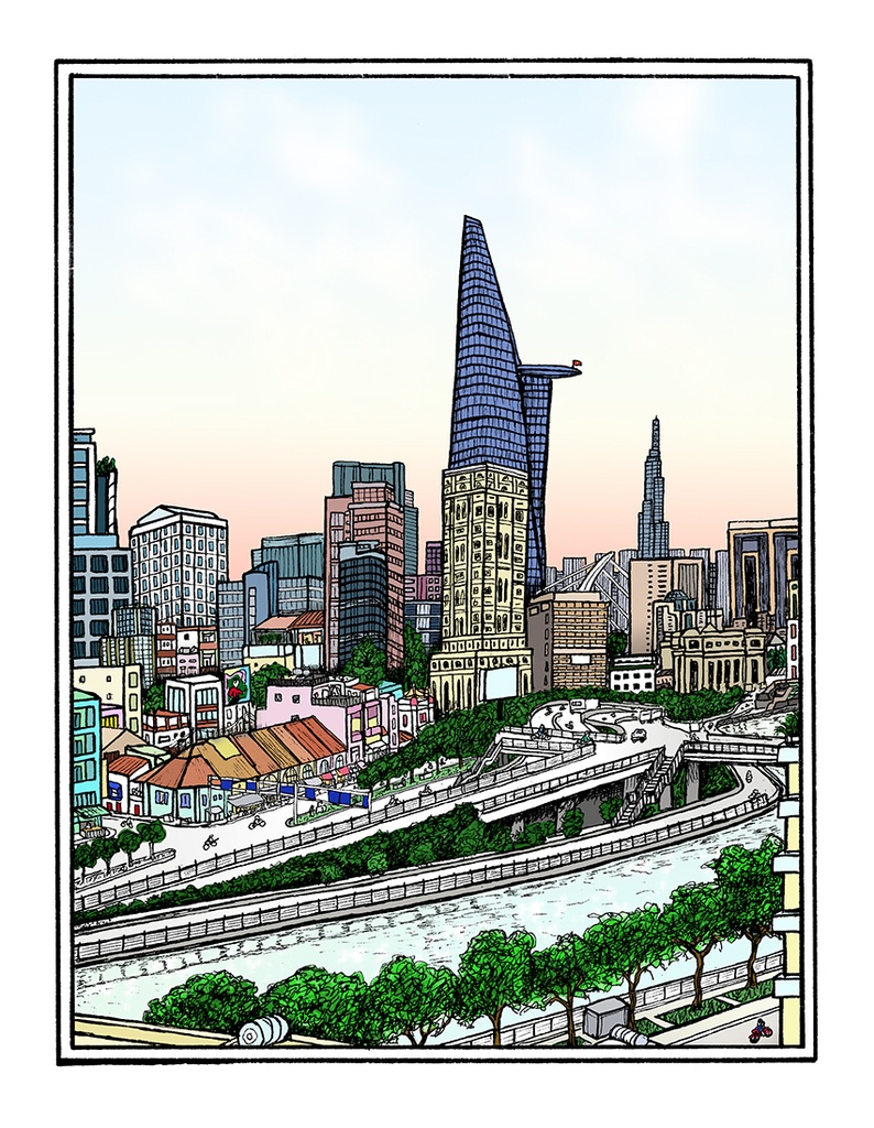 Tranh 'SG Sáng Sớm'