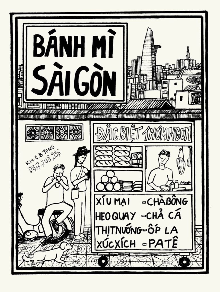 Tranh 'Bánh Mì SG'