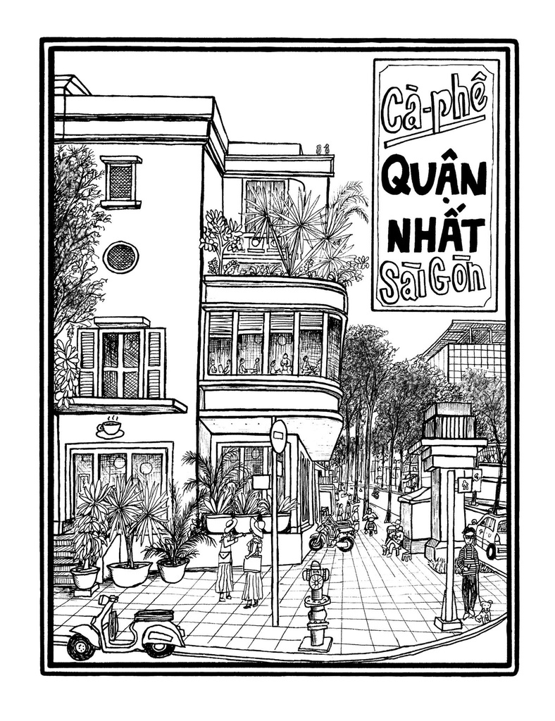 Tranh 'Cà Phê Quận Nhất'