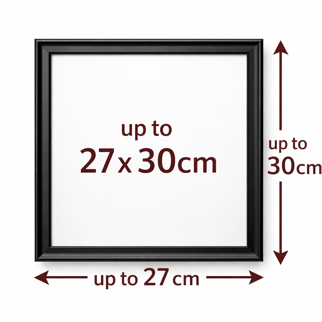 [FR001C] Sleek Black Frame 27x30cm