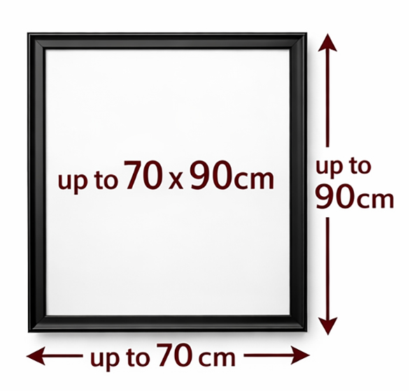 [FR001G] Sleek Black Frame 70x90cm