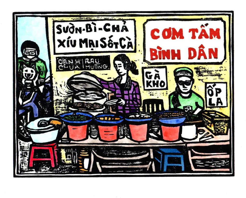[WCA5043] Com Tam Binh Dan - Hand Painted