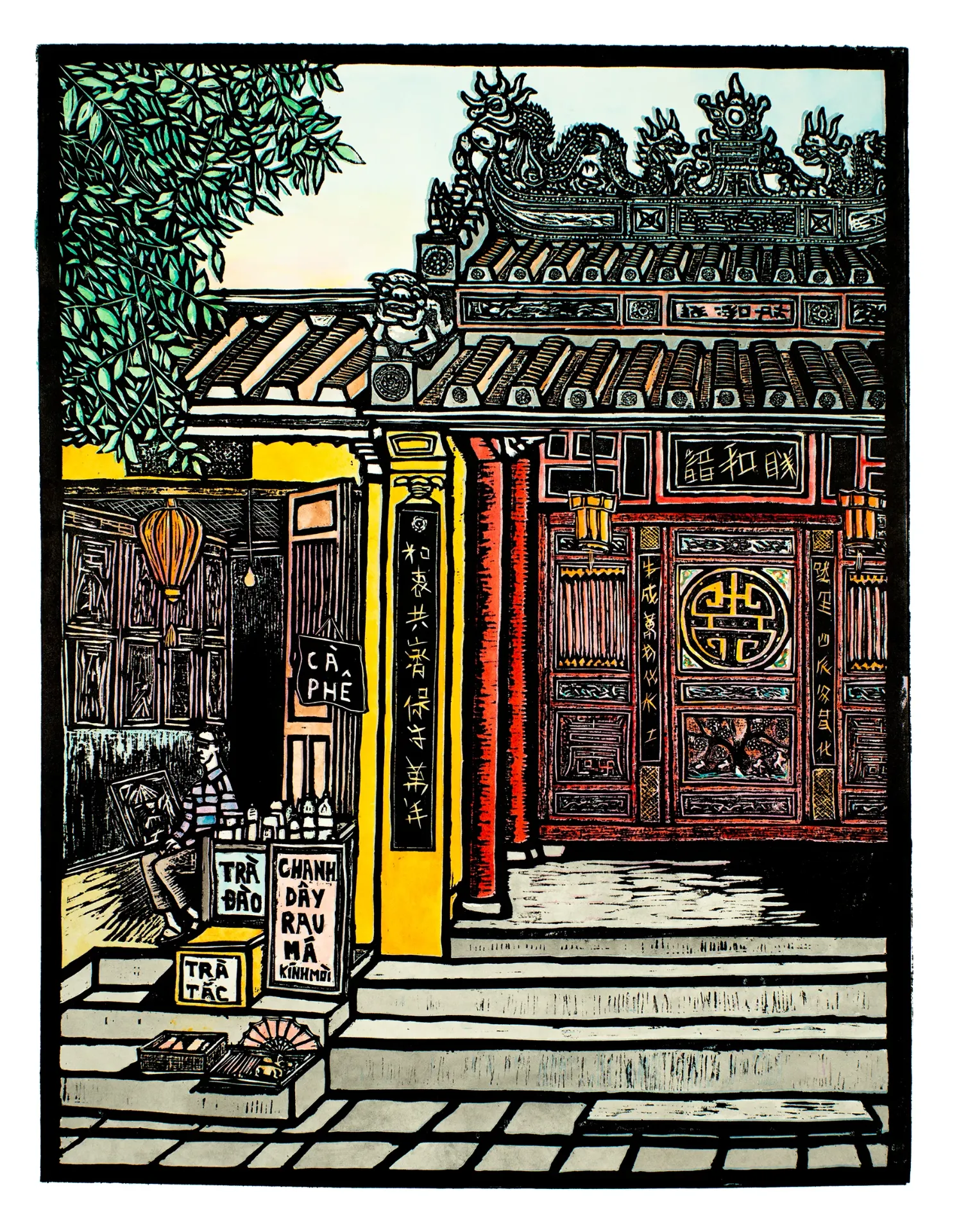 [WCA5053] Ca Phe Chua 'Temple Cafe' Hoi An - Oil + Water reduction