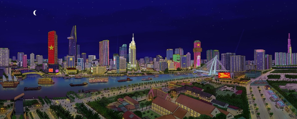 Thu Thiem Riverside View - Night - Small