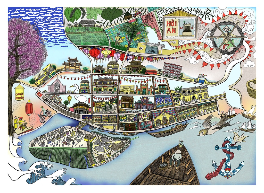 Hoi An Map illustration - Small